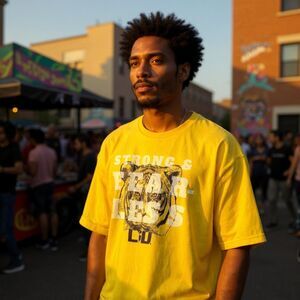 LSU Tigers Mens T-Shirt Size 2XL NCAA Yellow Louisiana Athletic Cotton NWT